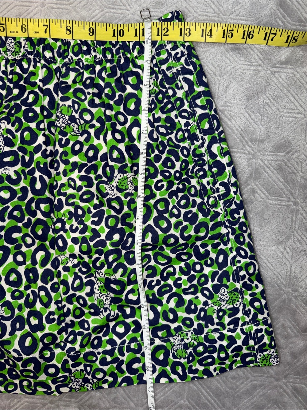 Lilly Pulitzer Green and Navy Leopard Print Skirt - Picture 7 of 7